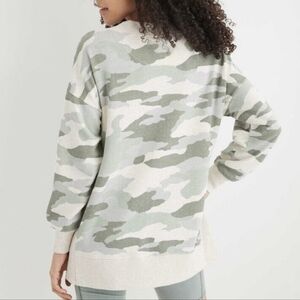 NWT Aerie Oversized Good Vibes Crewneck Tunic Sweatshirt- Desert Camo